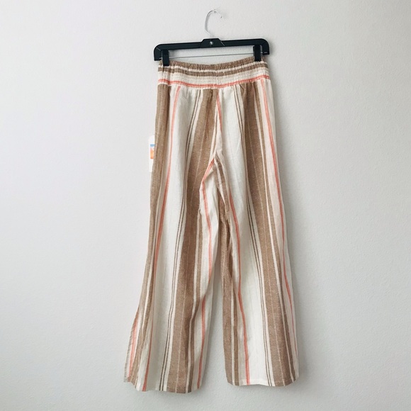 Cali 85 Bohemian Wide Leg Linen Stripes 